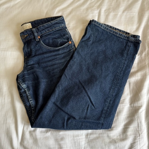 Motel Rocks Dark Blue Straight Leg Jeans - Picture 3 of 10
